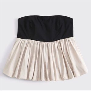 abercrombie bubble hem tube top size